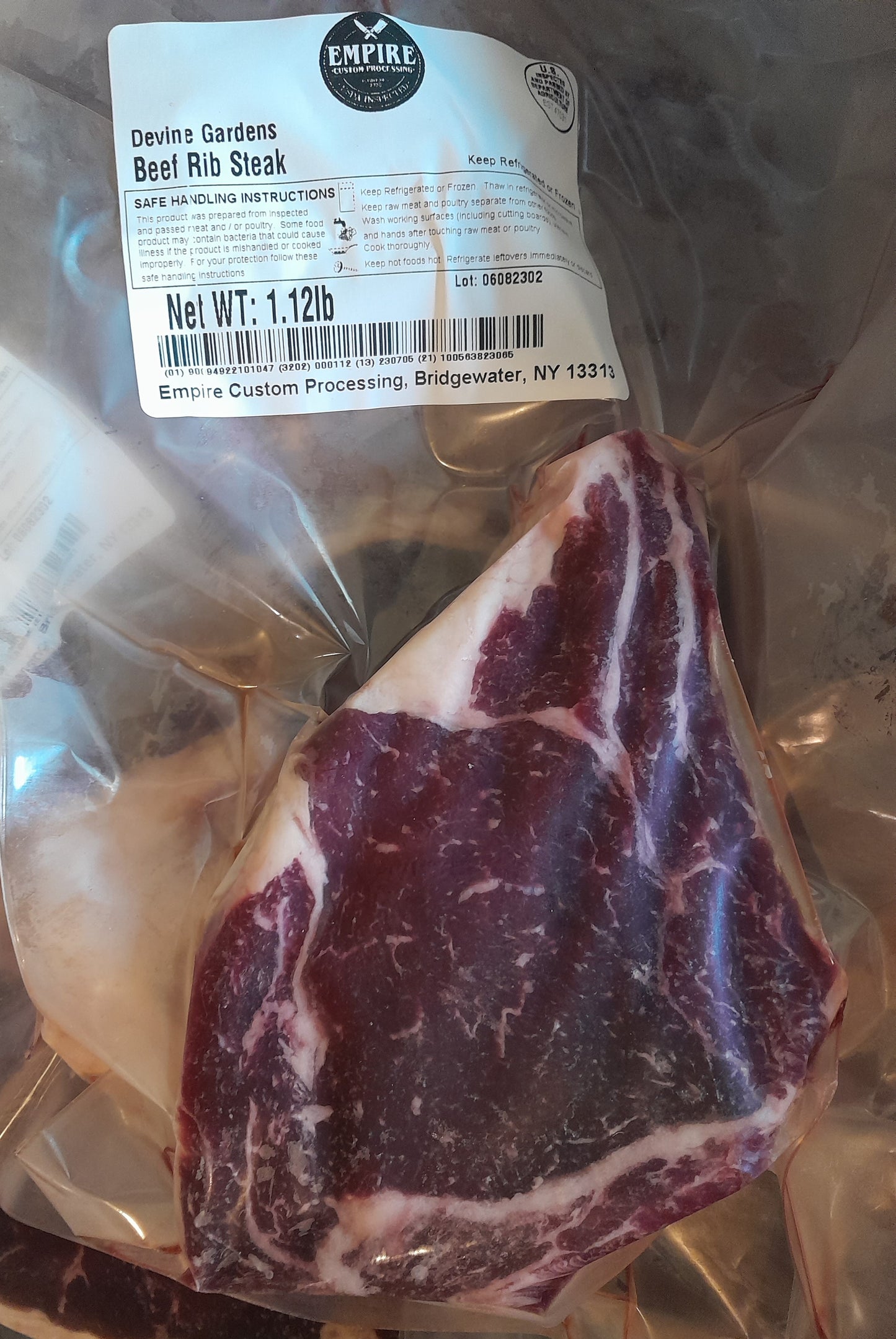 Bone-in Rib steak 16.00 a pound