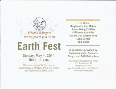 Today - Earth Fest at Rogers Environmental Center